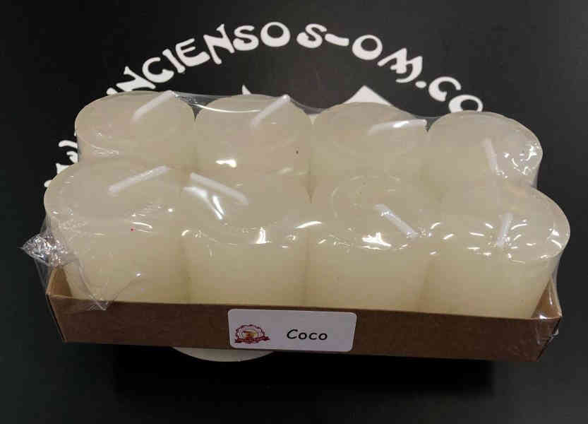 Pack 8 velas aroma Coco